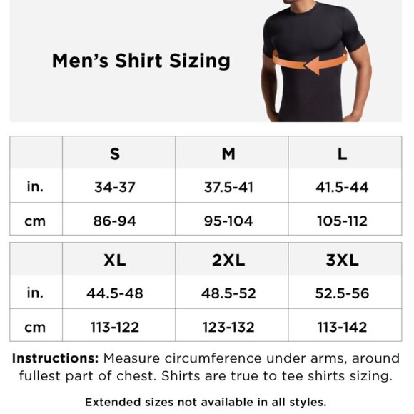 Tommie Copper Men's Short Sleeve Full Back Support Shirt - 2XL - Picture 5 of 9